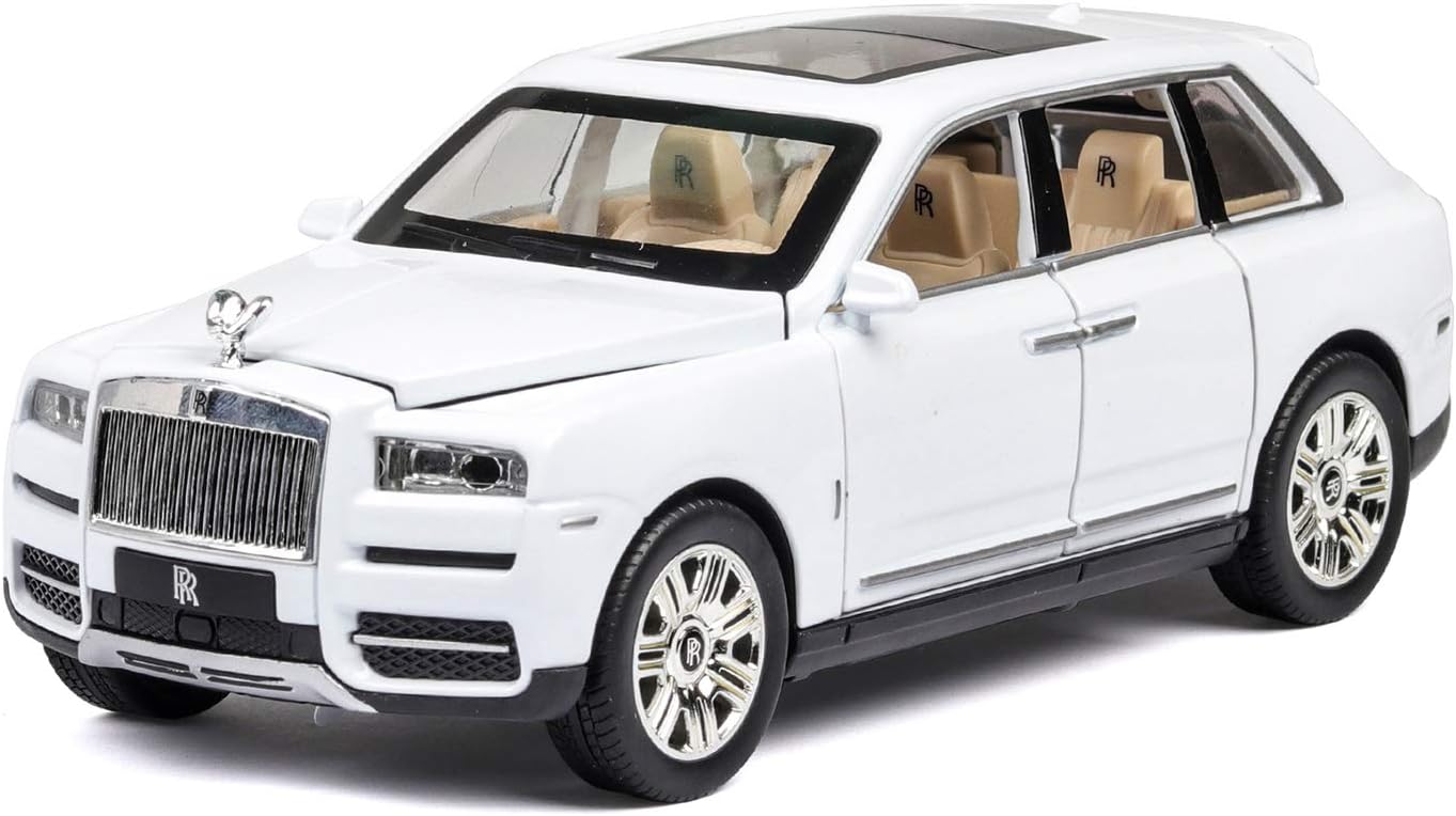 Rolls Royce Cullinan SUV Diecast Metal Car Models, Model car Alloy Car, Scale Cullinan Car Mode | High Simulation | Scale 1:24 |,White