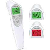 Microlife Non-Contact Forehead Thermometer, Digital Infrared No-Touch Thermometer (for Adults, Kids &amp; Baby), Large Backlit LCD Screen, Fever Alarm, Memories &amp; Instant Accurate Readings