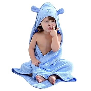 blue baby towel