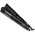 IQUE Flat Iron Hair Straightener and Curler 2 in 1, Nano Titanium with Ionic Function, Adjustable Temperature, Digital Display, Professional Salon Hair Styling Tools (1.25)