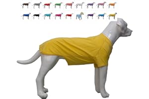 Lovelonglong Pet Clothing Dog Costumes Basic Blank T-Shirt Tee Shirts for Small Dogs Yellow XS