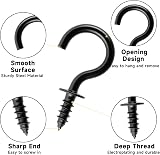KINGLAKE 100 Pcs 1/2 Inch Screw In Hooks Small Wall Ceiling Hook view 3