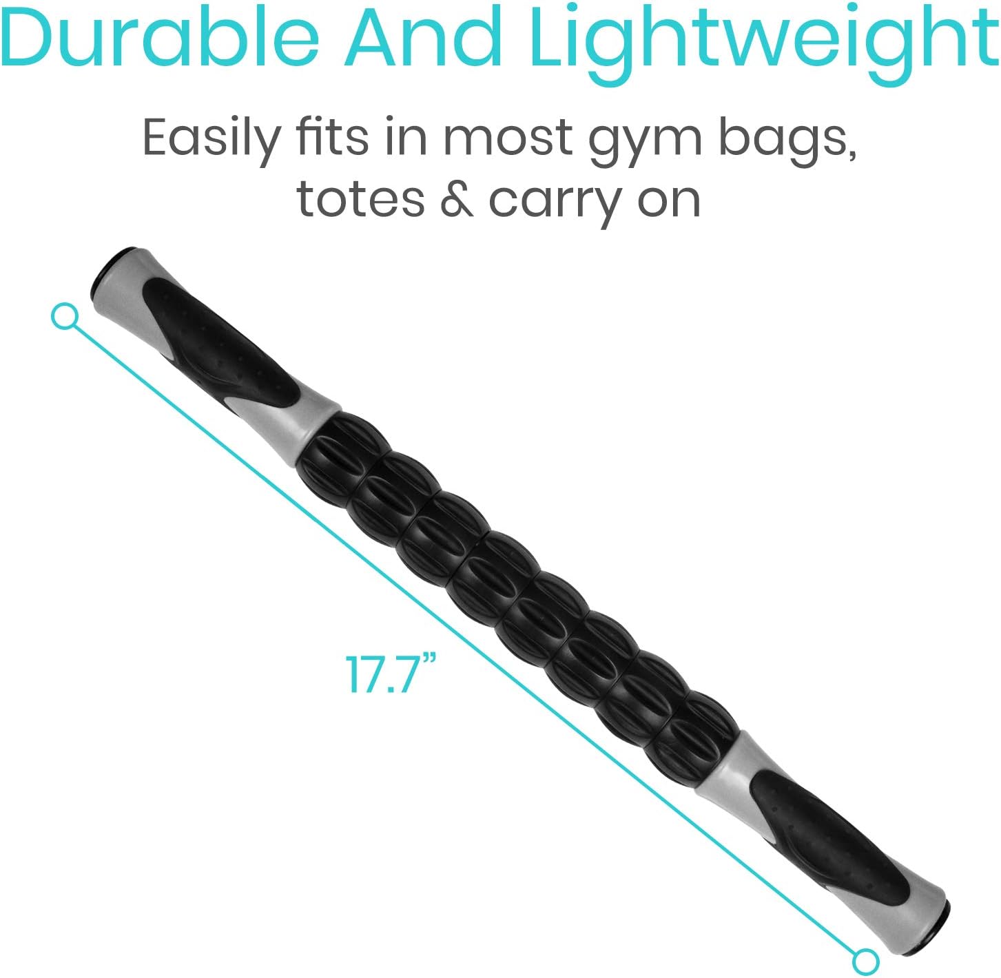 Vive Muscle Roller Stick - Body Massage for Deep Tissue - Massager for Sore Back, Neck, Leg, Foot, Arm, Yoga Exercise - Firm Rolling Tool for Workout, Runners, Athletes, Trigger Point Soreness Relief: Health & Personal Care