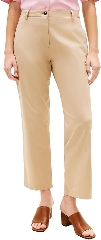 Women's Co GMD Pantalon Chino Droit Slim WW0WW49647, Beige, Taille 34 — photo 1 sur 6