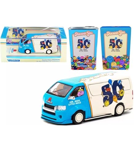 ミニカー TARMAC Toyota Hiace Widebody Mooneyes Toyota Hiace Widebody Van RHD Mooneyes Team Yellow and Black 1/43