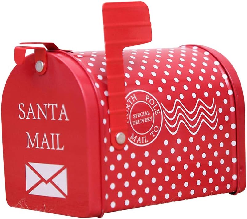 CHoppyWAVE Christmas Santa Mailbox Storage Box Candy Case for Children Kids Xmas Gift Decoration - Dots