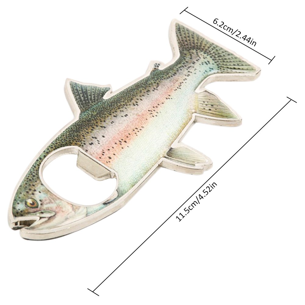 Abridor de botellas 2 en 1 con diseño de trucha en forma de pez ...