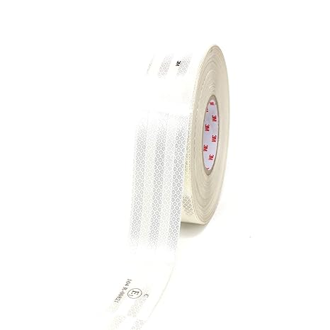 3M Diamond Grade 983 Scotchlite Konturmarkierung 55mm Reflexfolie Reflexband - Finest Folia (Weiß-10, 3 Meter)
