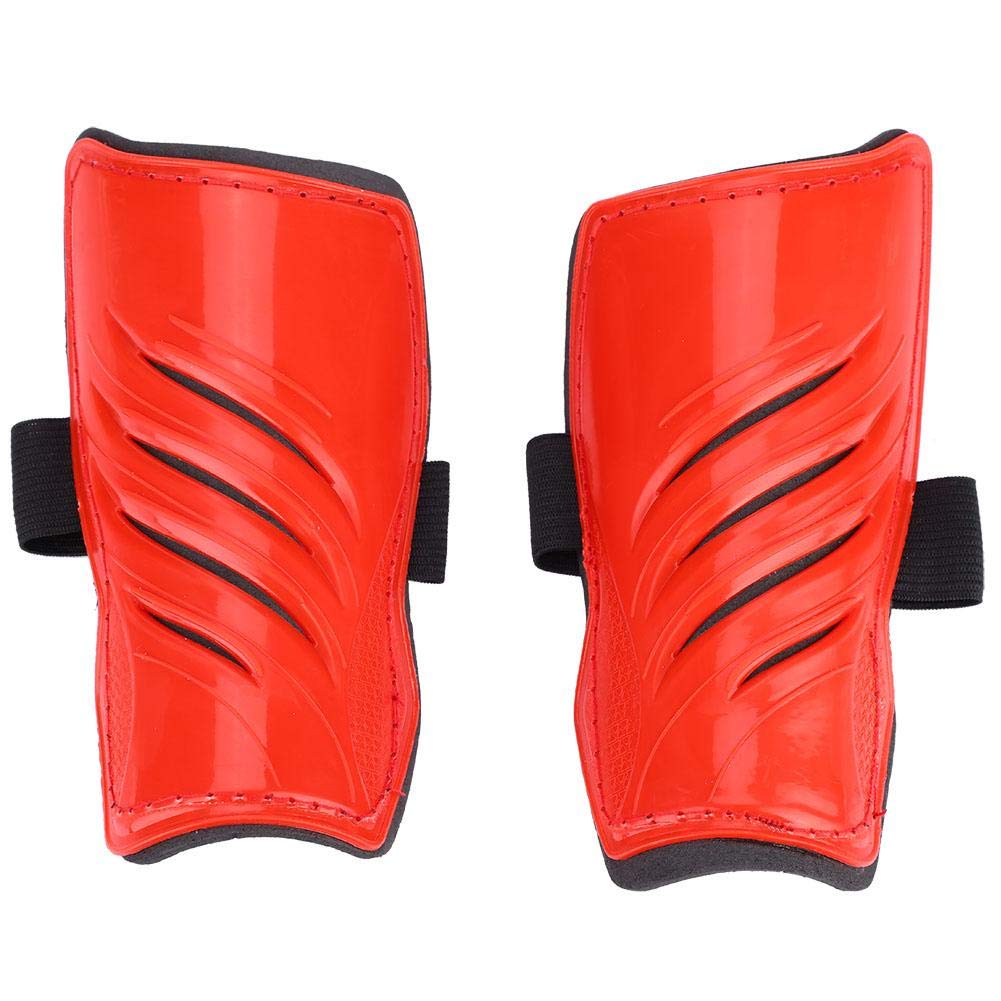 JULYKAI Cleanable Soccer Shin Guards, Comfortable Shin Pads, for Soccer Players Practice(red)