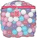 Click N' Play Value Pack of 400 Crush Proof Plastic Play Balls, Phthalate Free BPA Free, 5 Pretty Feminine Colors in Reusable and Durable Mesh Storage Bag with Zipper-Little Princess Edition primary
