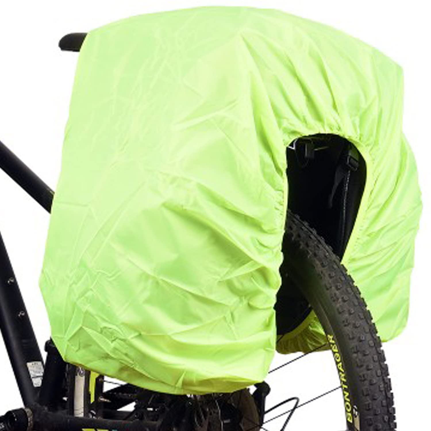 JSAHAH 80L Bicycle Rear Rack Rain Cover Bike Trunk Rain Cover Black