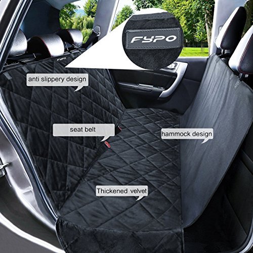 後部座席 清潔簡単 フック付き ドライブシート 普通 マット 166x140cm アップグレード版 滑り止め 猫 汚れ防止 飛び出し防止 トランク用 防水 車用 シートカバー 折り畳み B0796sdcfn Fypo ペット用 犬 カー用品 信頼