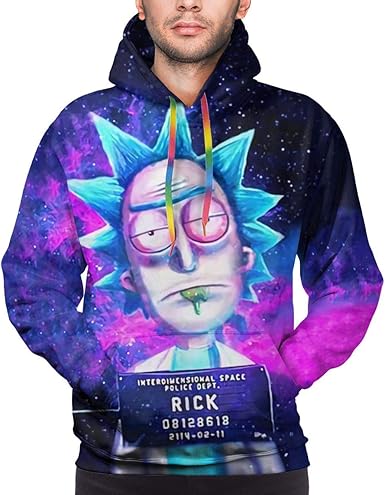 rick and morty purple hoodie