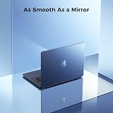 EooCoo MacBook Air 13 Case 2022-2026 Transparent Midnight Blue A3449 A3240 view 5