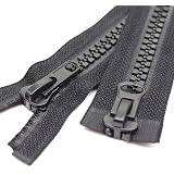 YaHoGa #8 36-Inch Two-Way Separating Plastic Zipper - Heavy Duty Resin Zipper For Coats, Parkas & Jackets