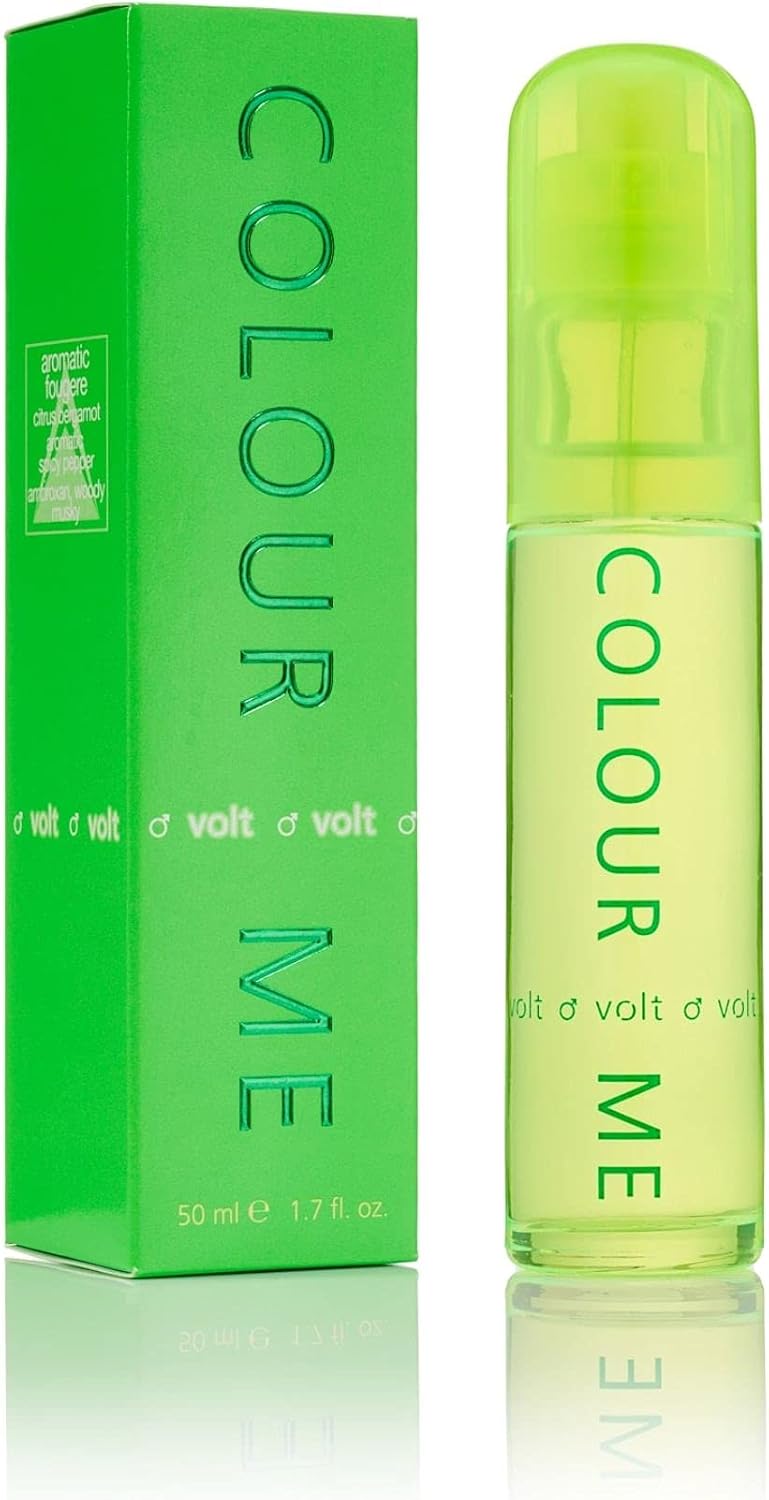 COLOUR ME Volt Perfume for Men. 50ml Eau de Parfums, Luxury Fragrance - Mens Aftershave, Long Lasting Fragrance for Men by Milton-Lloyd