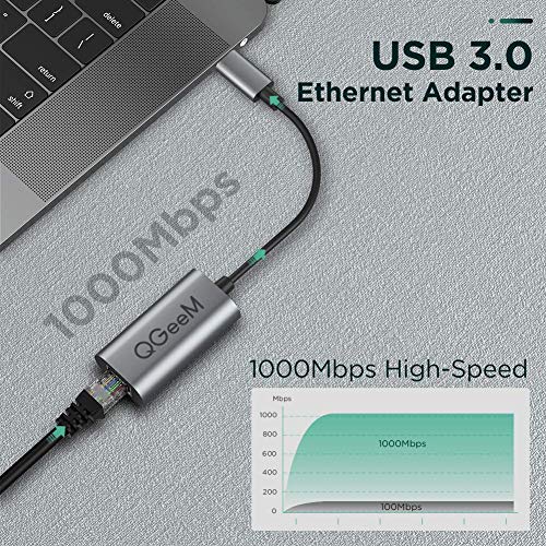 QGeeM USB Adapter,USB 3.0 to 10/100/1000 Gigabit LAN