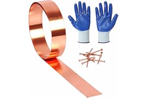D.MATIALL Copper Flashing 99.95% Pure - 28 Gauge 0.3mm Thick Copper Strip - Solid Copper Roll in Various Widths & Length – ASTM B152M Copper Sheet - Contractors & DIY Projects (28 Ga, 2" Width x 3.5 FT)