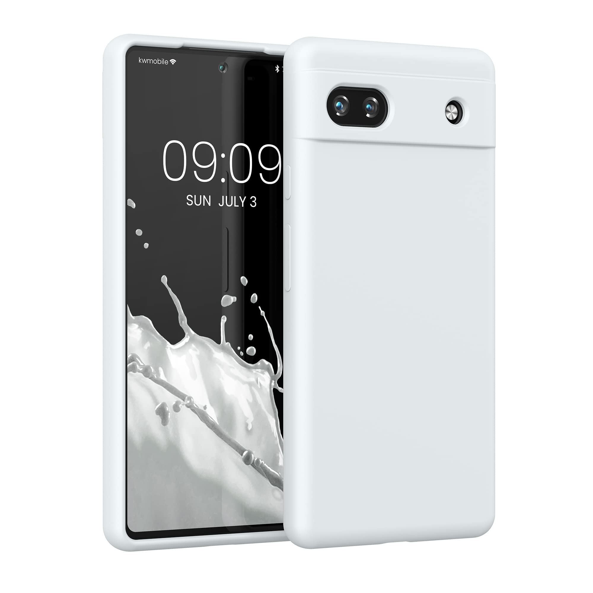 kwmobile Case Compatible with Google Pixel 6 Case - TPU Silicone Phone Cover with Soft Finish - White Matte — image 1