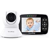 Baby Monitor with Remote Pan-Tilt-Zoom Camera|Keep Babies Safe with 3.5” Large Screen, Night Vision, Talk Back, Room Temperat