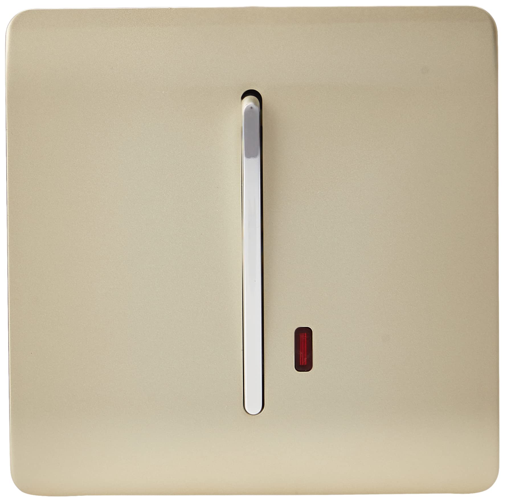 Trendi Switch Screwless Artistic Modern Decorative Glossy Double Pole 45 A Cooker Switch Control Unit Inc Neon Indicator for Indoor Use in Champagne Gold - ART-WHS2GO