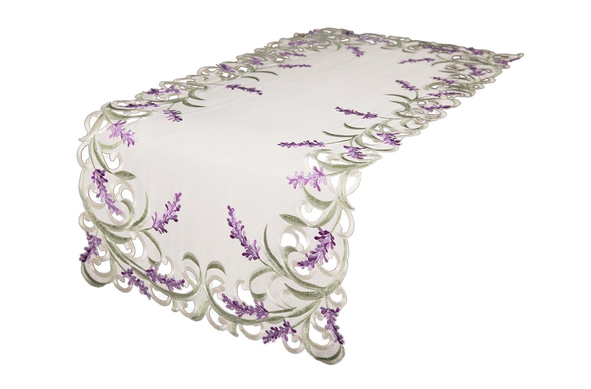 Best white and lavender table runner