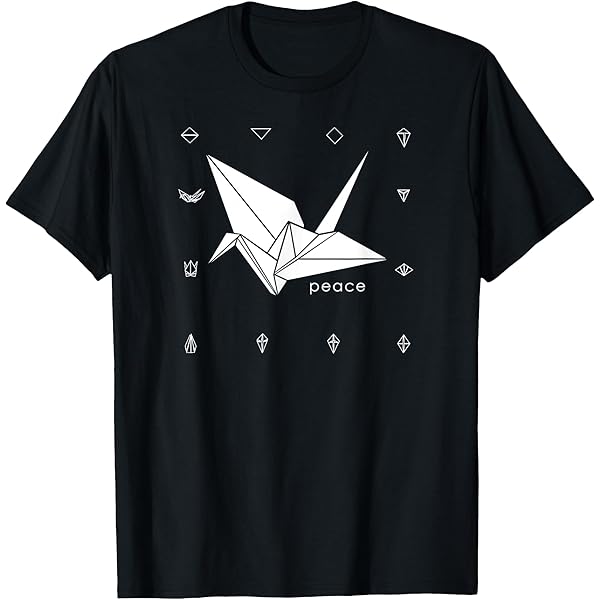 Amazon.com: Origami Paper Crane T-Shirt T-Shirt : Clothing, Shoes