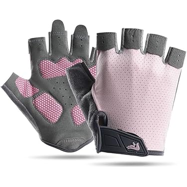 Elite Body Squad Gym Gloves For Women - Pro Quality Pink Ladies Weight Lifting Workout Glove With Leather Suede Palm Breathable Lycra Back For Sports Exercise, Cycling, Cross Training Fitness