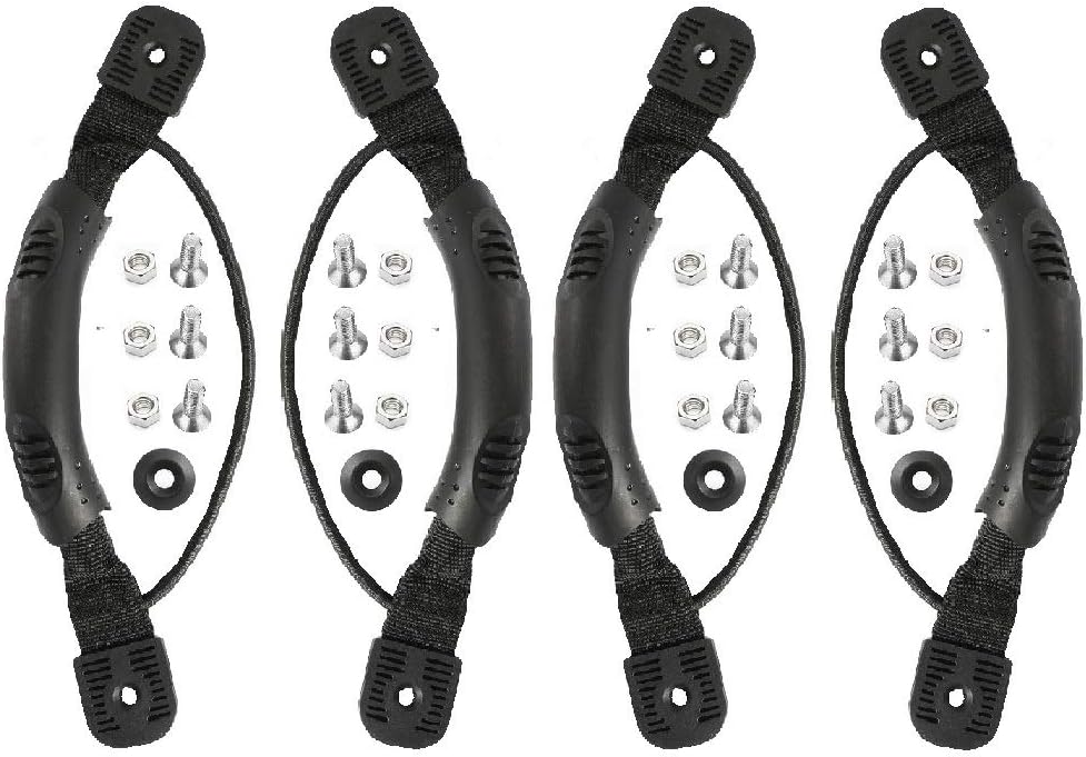 Anndason 4 Pcs Black Kayak Canoe Boat Side Mount Carry Handles/Paddle Park Kayak Handles and Hardwares