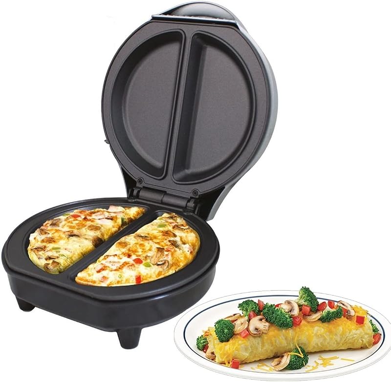 Trendi Non-Stick Omelette Maker 750W Dual Plates Easy Clean