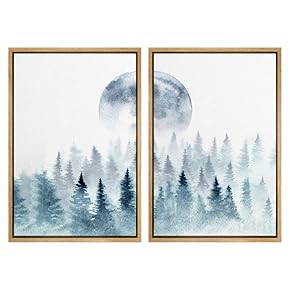 SIGNWIN 2 Piece Framed Canvas Wall Art Nordic...