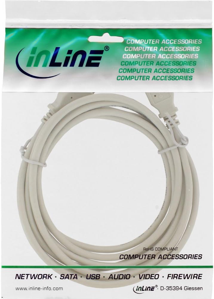 InLine 34303H 0.3 m USB A Male to Male Beige USB Cable (0.3 m, USB A, USB A, 2.0, Beige) - Image 3