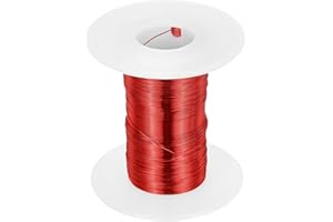 MECCANIXITY 30 AWG Magnet Wire, 30 Gauge Enameled Copper Wire, 2 oz Magnetic Coil Wire for Transformer, Motor, Electric, 155C(311F), Red,White