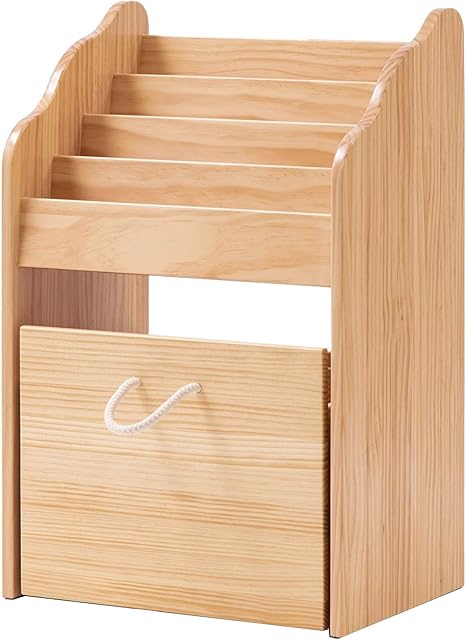 Amazon Co Jp タンスのゲン 絵本棚 完成品 幅50 4段 ディスプレイラック キャスター 絵本 ラック おもちゃ 収納 子供 ナチュラル 01 ホーム キッチン