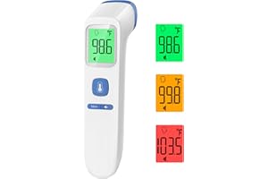 GOODBABY Thermometer for Adults and Kids, Digital Forehead Thermometer with Fever Alarm, Silent Mode & 35-Set Memory, Object 2 in 1 Mode, FSA/HSA Eligible