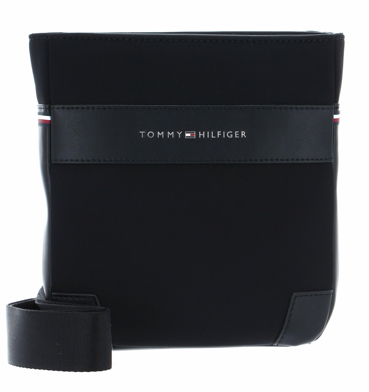 Tommy Hilfiger Men TH Urban Nylon Mini Crossover Shoulder Bag Small, Black (Black), One Size
