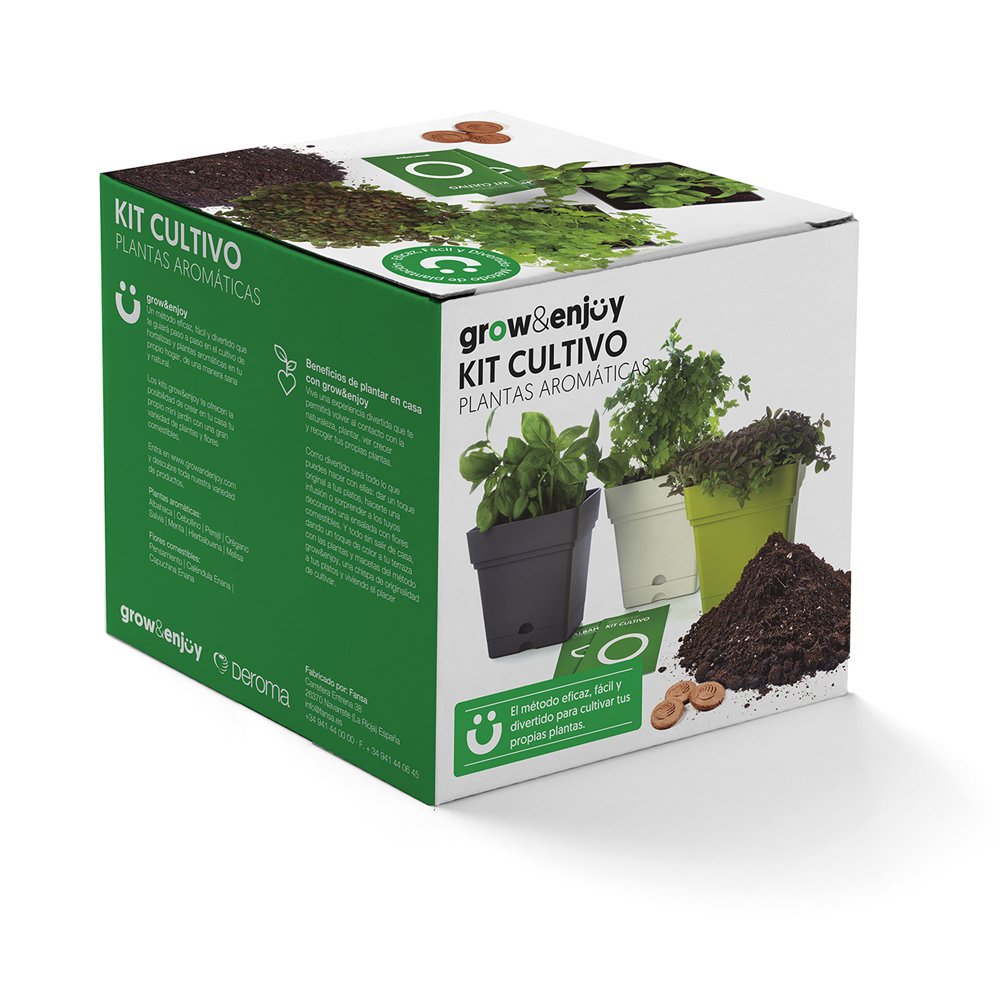 Grow & Enjoy Samba - Kit de cultivo Melisa, maceta cuadro, 18 cm ...