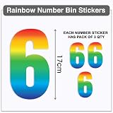 Sara Prints Pack of 3 Bin Labels 17cm Self Adhesive Waterproof Wheelie Bins view 3