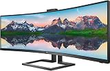 Philips 499P9H 49 Inch Curved SuperWide Monitor Dual QHD USB-C Dock KVM view 2