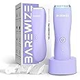 BAREWIZE Bikini Trimmer for Women, Legs & Pubic Hair Trimmer | Waterproof, Type-C Rechargeable, LED Light, Replaceable Blade, Electric Razors for Women, Womens Body Shaver (Lilac Purple)