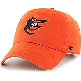 47 Brand MLB Alternate Color Primary Logo Clean Up Adjustable Baseball Cap Hat, Adult One Size Fits All