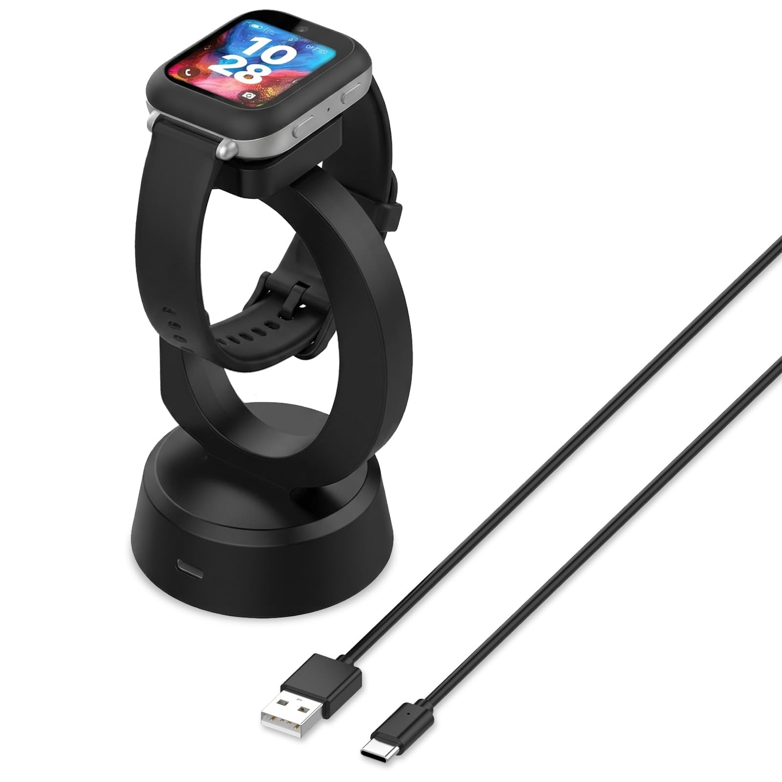 Compatible with Bark Watch Charger, Anti-Slip Charging Stand Dock with 3.35Ft USB Cable Cord, Kids Smartwatch Accessories