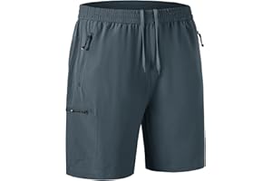 JHMORP Men's Hiking Shorts Lightweight Quick Dry Stretch Outdoor Sports Work Shorts with 4 Zippered Pockets