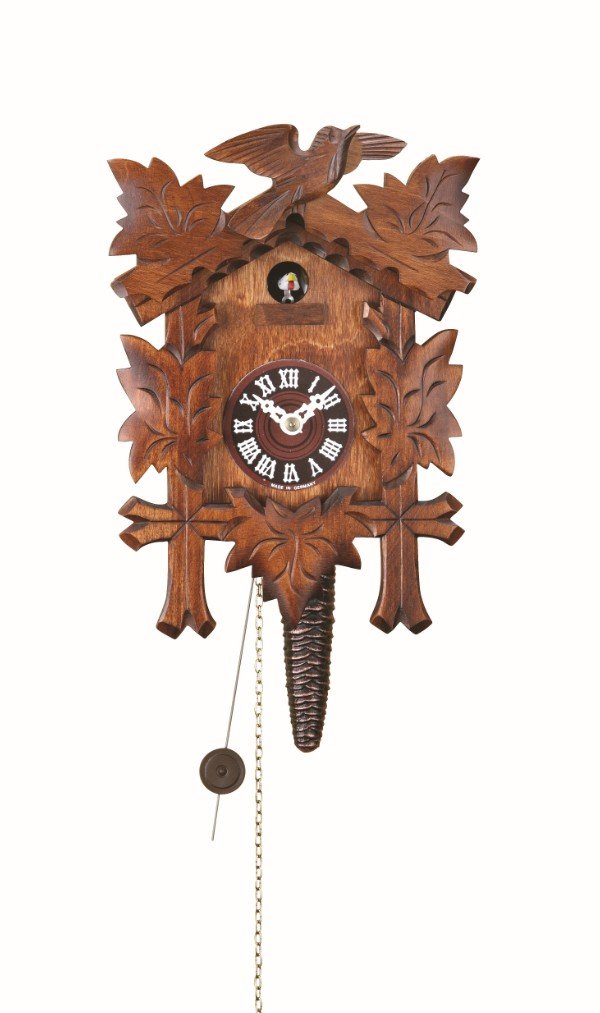Trenkle Quarter Call Cuckoo Clock with 1-Day Movement 5 Leaves Bird TU 619 Nu
