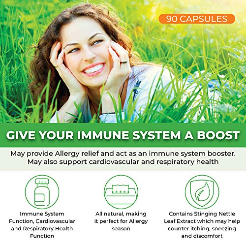 Quercetin 500mg with Bromelain, Vitamin C and Stinging Nettle Advanced Sinus and Allergy