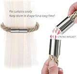 Pretty Jolly Magnetic Curtain Tiebacks 2 Pack Khaki Modern Drape Holdbacks view 4