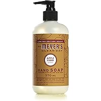 Mrs. Meyer's Clean Day Liquid Hand Soap, Apple Cider, Cruelty Free and Biodegradable Hand Wash Made with Essential Oils, 370 