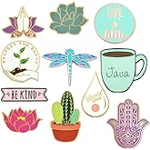 11 Pieces Girl Power Enamel Pins Set Feminine Lapel Pins - Collectible Pin Set for Backpacks or Hats
