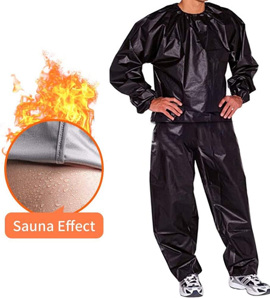 Qiekenao Fitness Sweat Sauna Suit,Weight Loss Body Sweat Sauna Clothes Gym Anti-tearing Pvc Men and Women