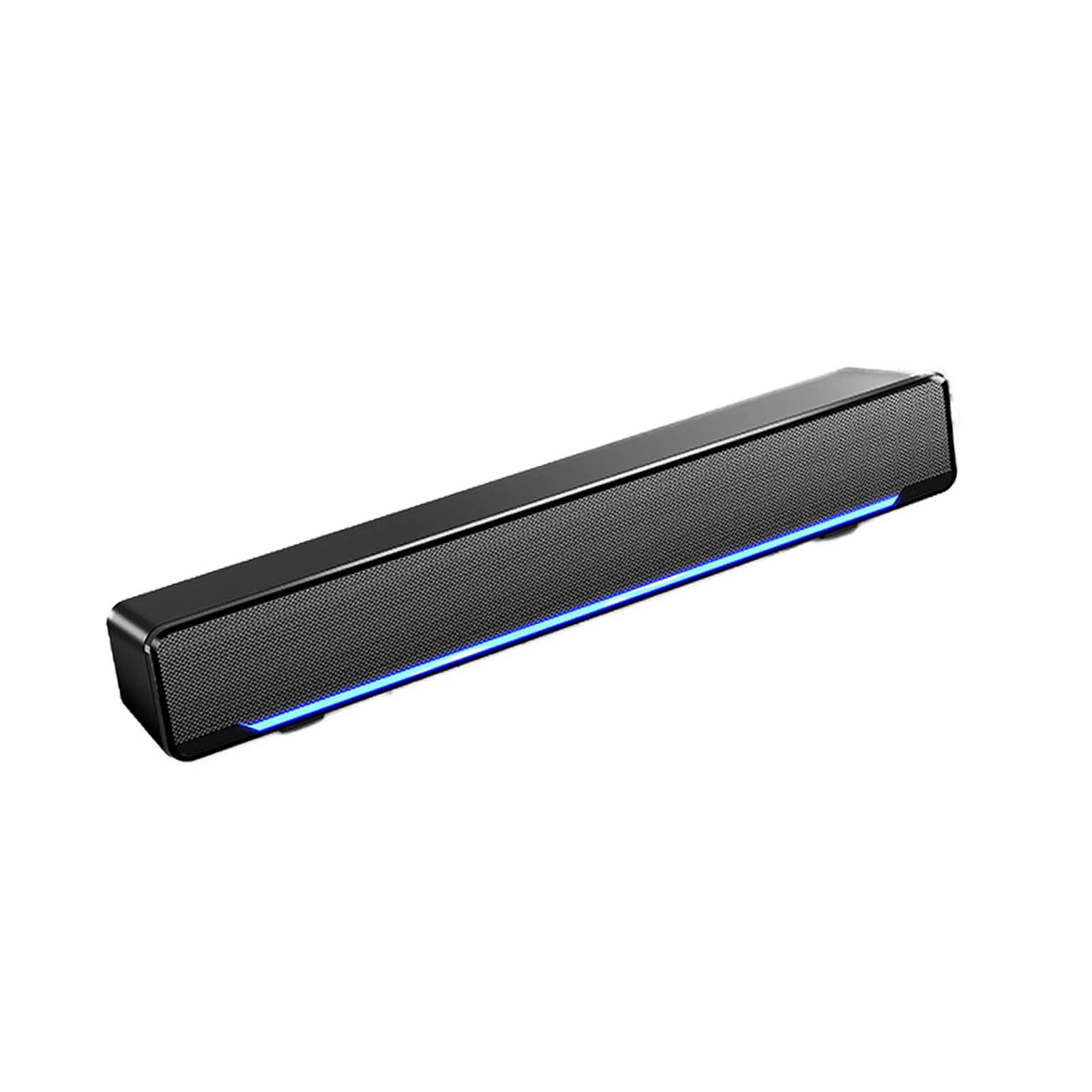 ciciglow PC Sound Bar, USB Wired LED Sound Bar with 2 High Power Speakers Surround Sound Box 3D Stereo Speaker with 3.5mm Plug for Laptop